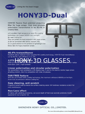 پروژکتورهای دوگانه 3D سیستم های سینمایی Passive 3D Polarized Filter Transmittance Hihg