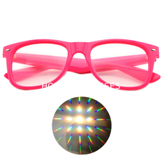 شیشه عینک مخصوص با آرم چاپ شده - Rave Eyes Party Club 3D Trippy