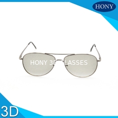 سینما فلزی عریض 3D عینک قابل شستشو بدون خراش لنز پلاریزه دایره ای