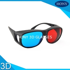 رنگ بزرگسالان قرمز Cyan 3D عینک لنزهای ضخیم سفارشی رنگ قاب