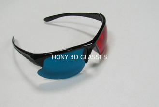Anaglyph پلاستیک قرمز Cyan 3D عینک، عینک Polarized قابل استفاده مجدد
