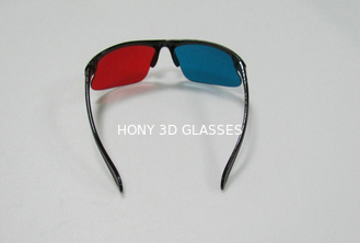 Anaglyph پلاستیک قرمز Cyan 3D عینک، عینک Polarized قابل استفاده مجدد
