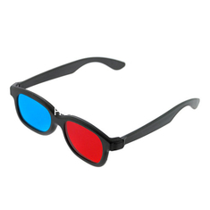 ABS پلاستیکی پلاستیکی قرمز Cyan 3d Glasses، Liner Circular Polarized Glasses