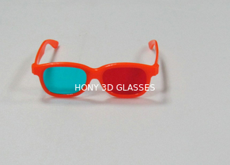 رنگارنگ بچه های پلاستیکی قرمز Cyan 3D عینک با 1.6mm لایه های ضخیم