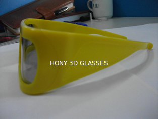 عینک سینمایی 3D زرد رنگ پلاستیکی با قاب زرد OEM ODM