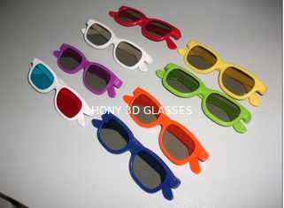 کینو غیر انعطاف پذیر پلاستیک 3D غیر عادی عینک کودکان عینک دایره ای قطبی