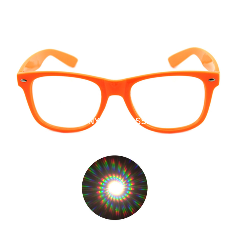 علامت چاپ عینک پلاستیکی Spiral Rave عینک آتش بازی