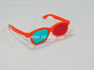رنگارنگ بچه های پلاستیکی قرمز Cyan 3D عینک با 1.6mm لایه های ضخیم