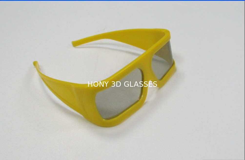 Thicken Plastic Linear Polarized 3D Glasses For 3D TV , Anti Reflective